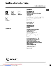 User manual Indesit IWB 5125 (English .